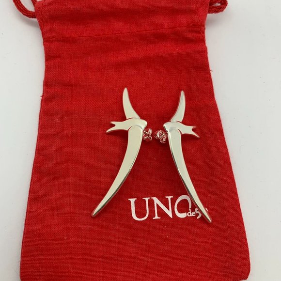 Uno de 50 Earrings Simple Minimalist Unique Earrings Silver-Plated Alloy Metal - Picture 2 of 8